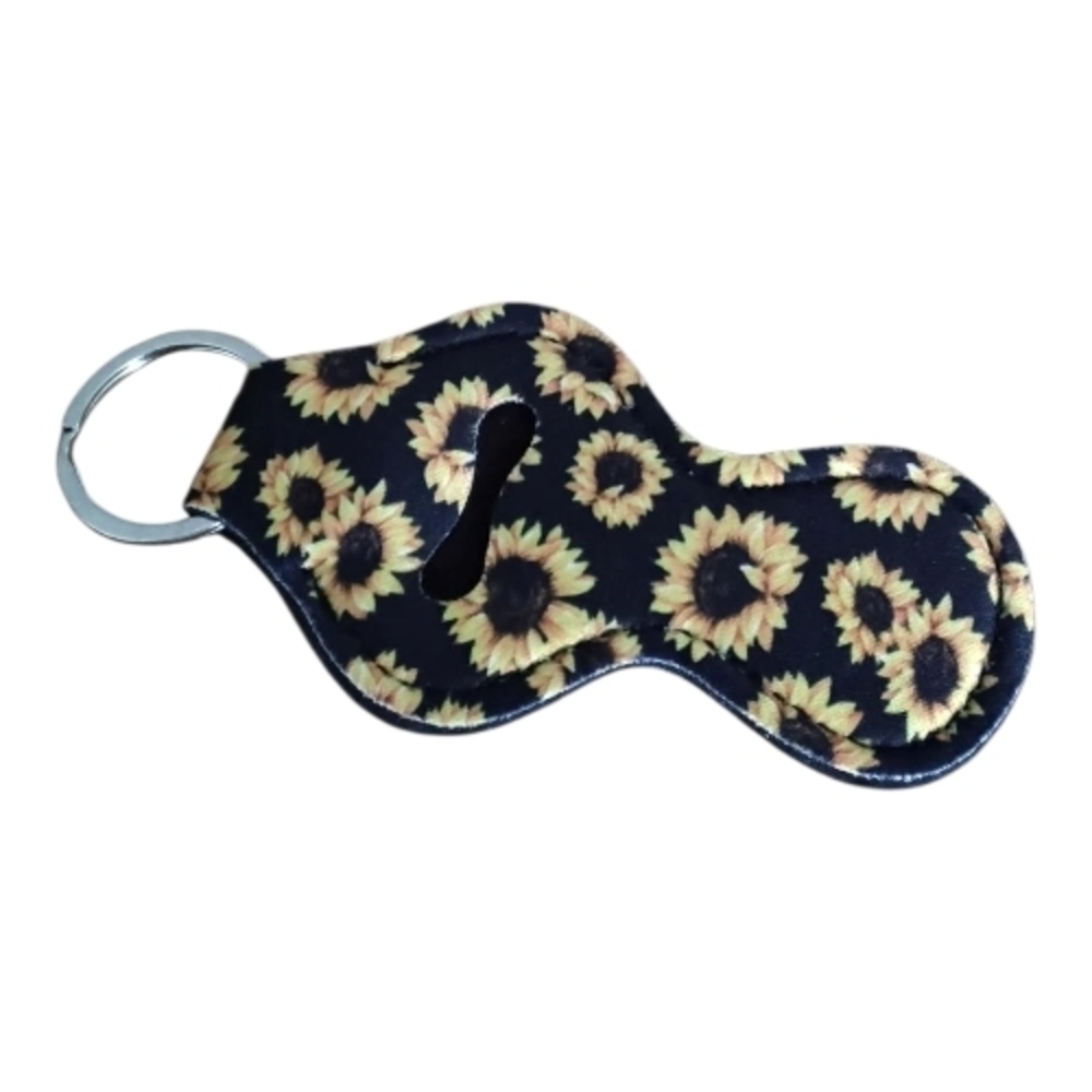 Sunflower Print Keychain Holder